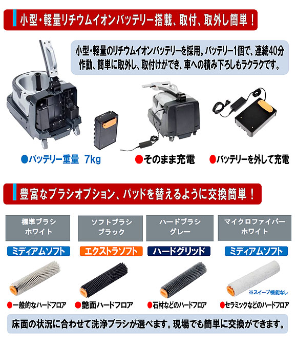 【リース契約可能】ペンギン ニルフィスク SC250 - コンパクト自動床洗浄機【代引不可】03