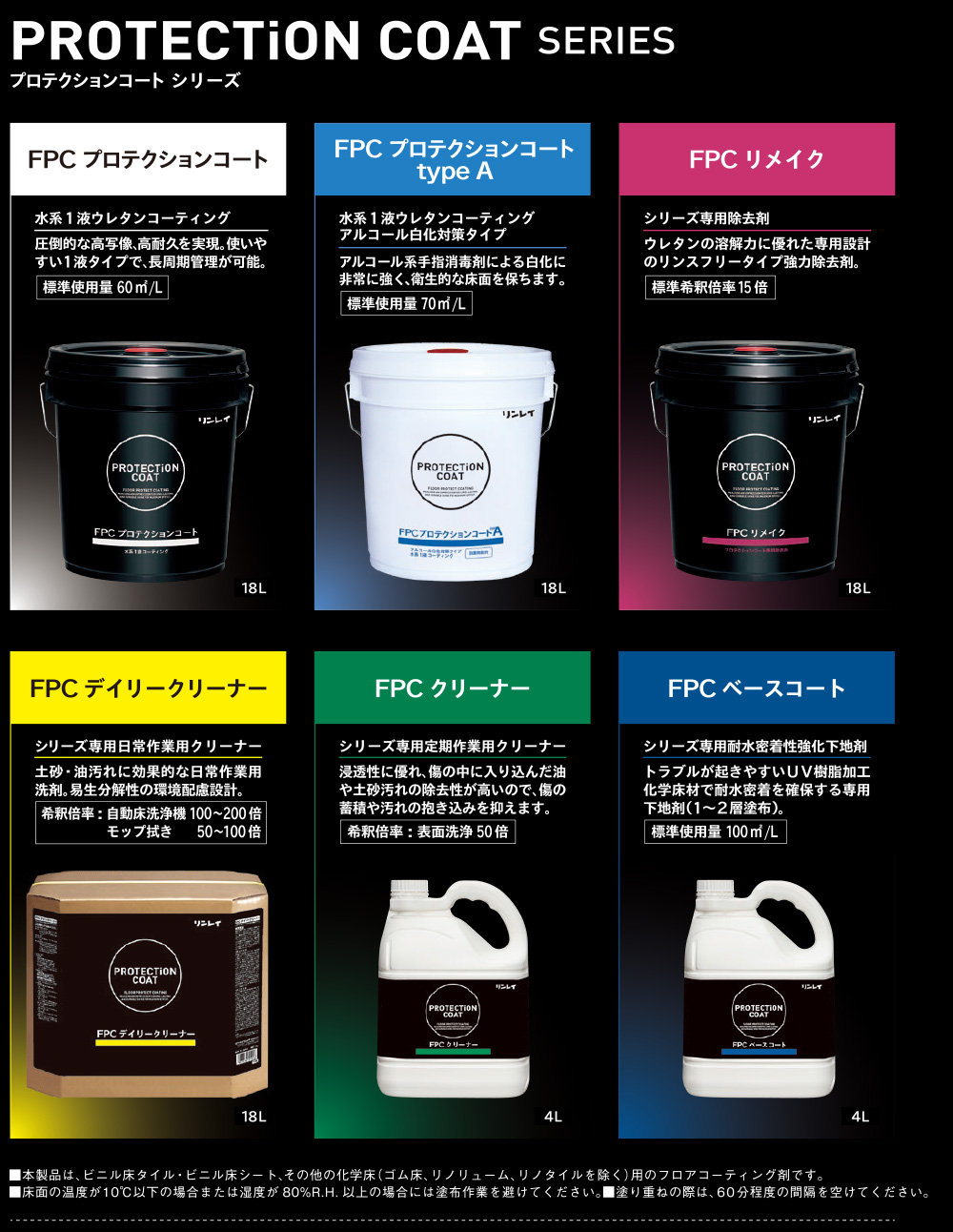 リンレイ FPC プロテクションコートtype A [18L] - 水系1液ウレタンコーティング剤 アルコール白化対策タイプ02 