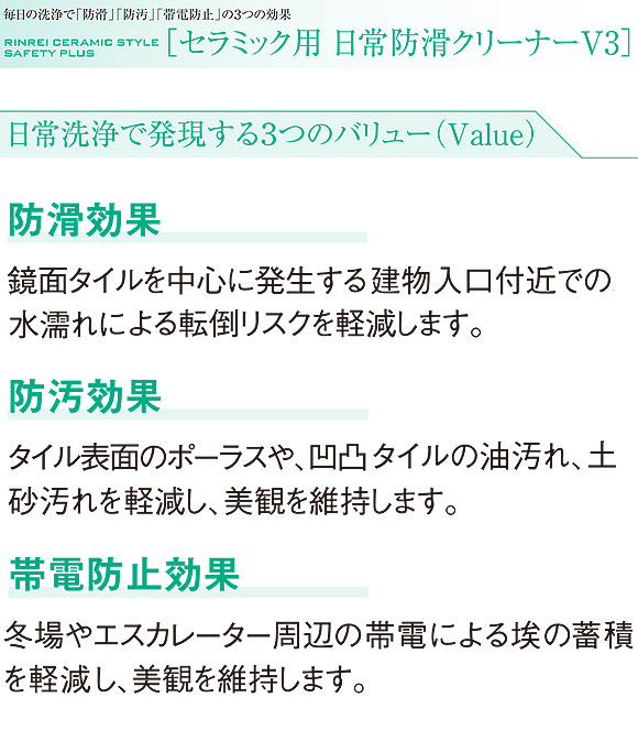 リンレイ セラミック用 日常防滑クリーナーV3 18L 01