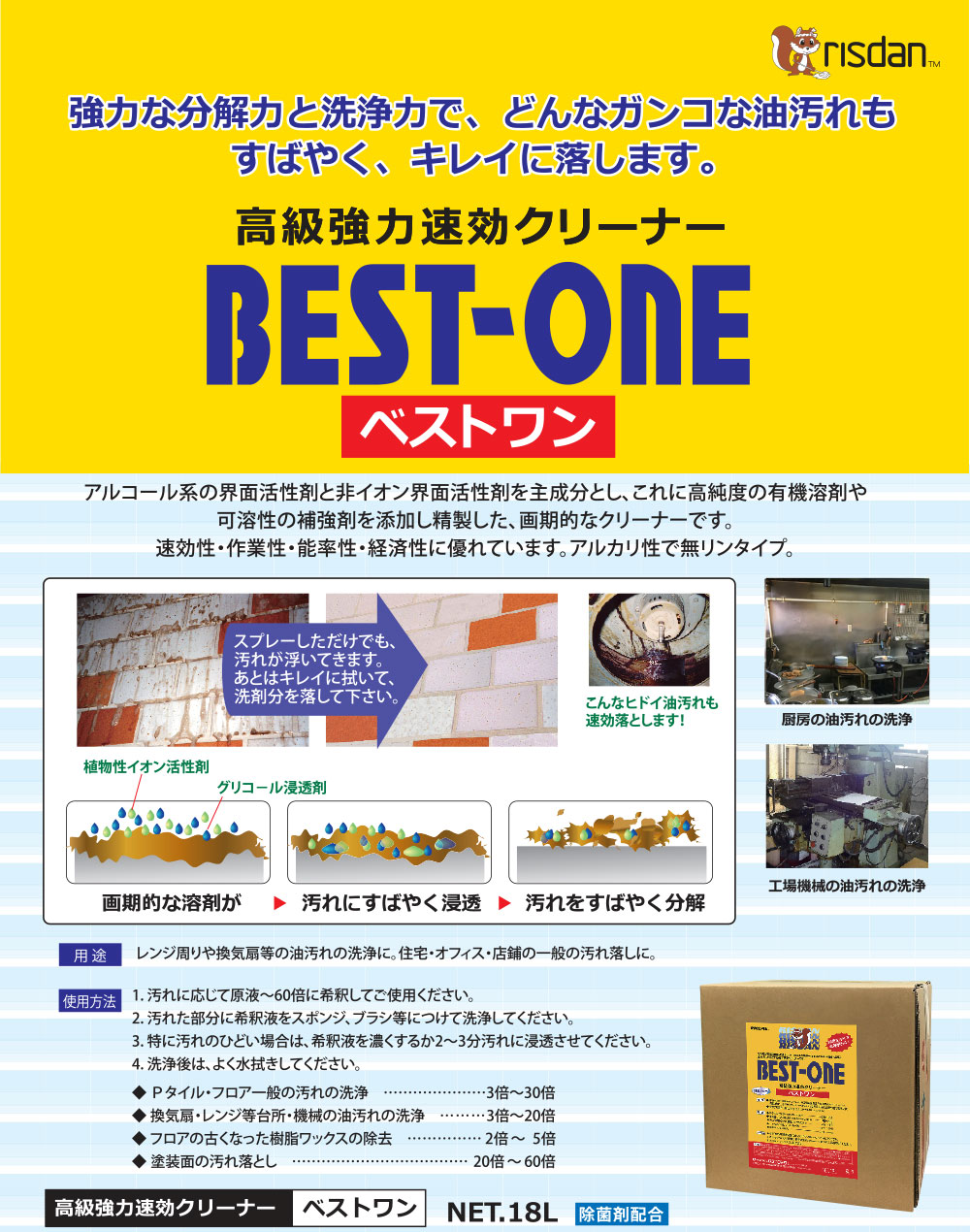 リスダン ベストワン [4L] - 強力速攻クリーナー【代引不可・個人宅配送不可】 商品詳細01