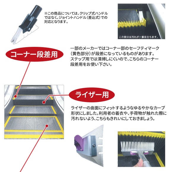 早乙女 エスカレーター清掃具 コーナー段差用03