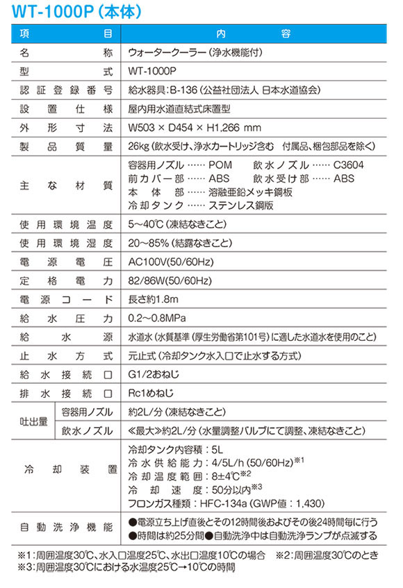 サラヤ WT-1000P 床置型(浄水機能付) - ウォータークーラー01