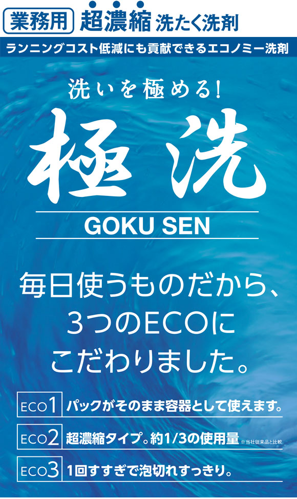 サラヤ 極洗 ごくせん [2Lスパウト付 ×4] - 業務用超濃縮洗たく洗剤01