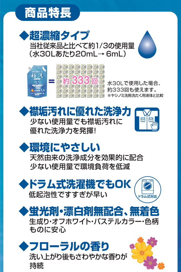 サラヤ 極洗 ごくせん [2Lスパウト付 ×4] - 業務用超濃縮洗たく洗剤02