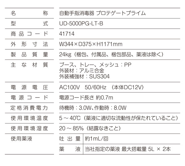 サラヤ プロテゲートプライム UD-5000PG-SP-B スプレータイプ 本体 - インテリア性を重視する自動手指消毒器01