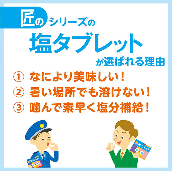 サラヤ 匠の塩タブレット 3種アソート [500g 3種アソート×10] - 人工甘味料不使用の塩タブレット02