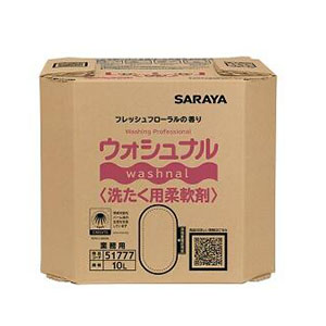 サラヤ ウォシュナル洗たく用柔軟剤 [10L B.I.B.] - 柔軟効果と吸水性を両立した柔軟剤