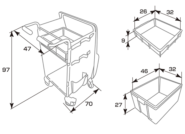 セイワ LUMINICA シリーズ マイクロカート・ブラック【代引不可】商品詳細01