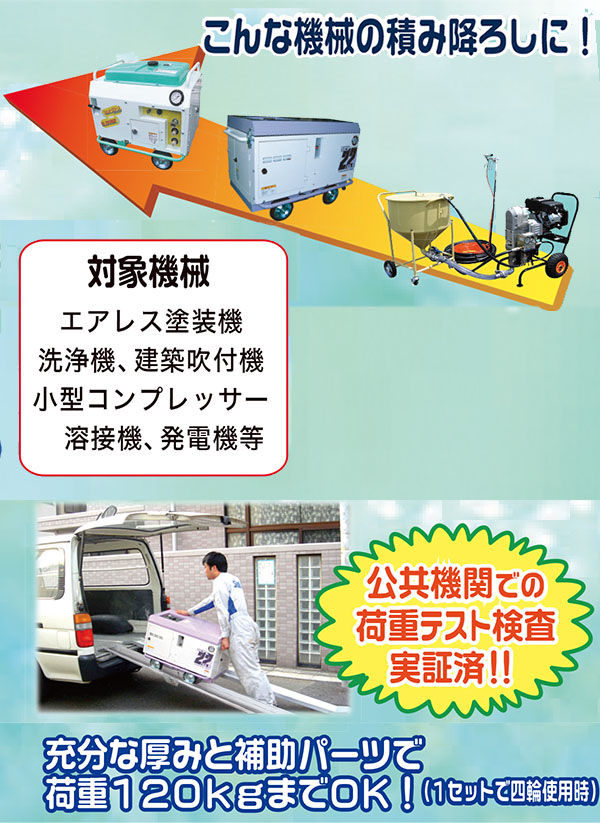 精和産業 折りたたみ式積荷レール（2本セット）　02