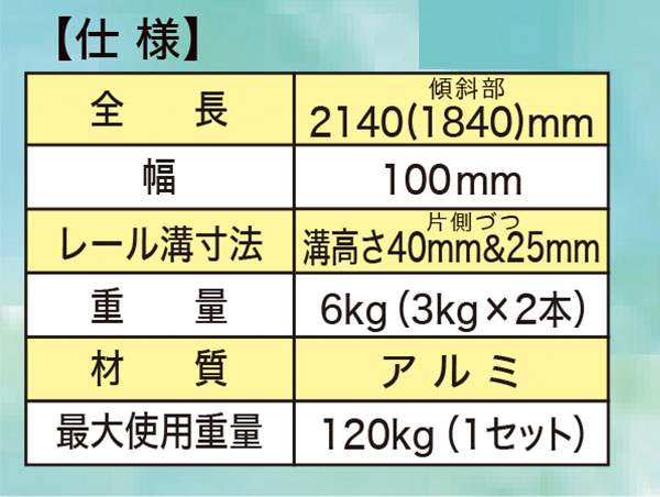 精和産業 折りたたみ式積荷レール（2本セット）　03