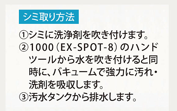  テナント ポータブルエクストラクター1000 - カーペット・布製ソファ・シートのシミを簡単除去03