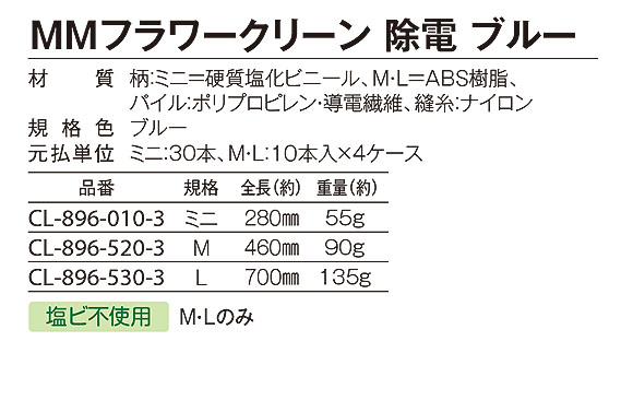 テラモト MMフラワークリーン 除電 ブルー 02