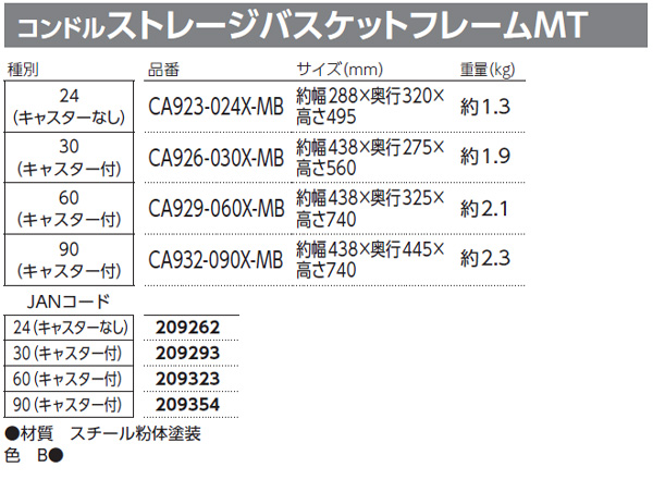 山崎産業 コンドルストレージバスケットフレームMT【代引不可・個人宅配送不可・#直送1000円】01