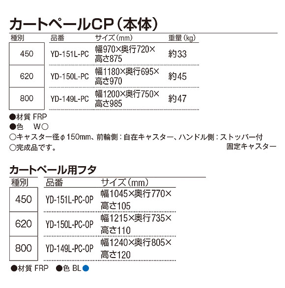 山崎産業 カートペールCP(本体・フタセット)【代引不可】02