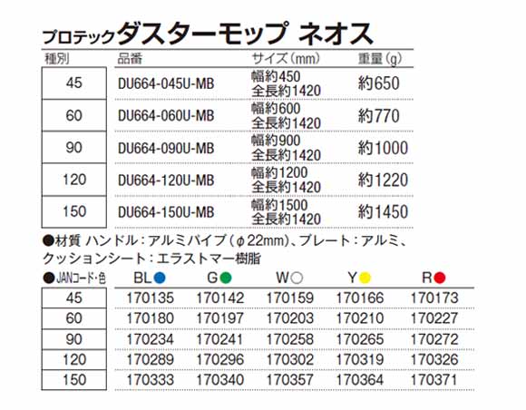 山崎産業 プロテック ダスターモップ ネオス04