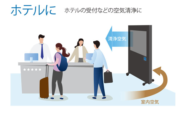 山崎産業 へパウォール - 抗ウイルスHEPAフィルター搭載 室内用薄型空気清浄機【代引不可】 01