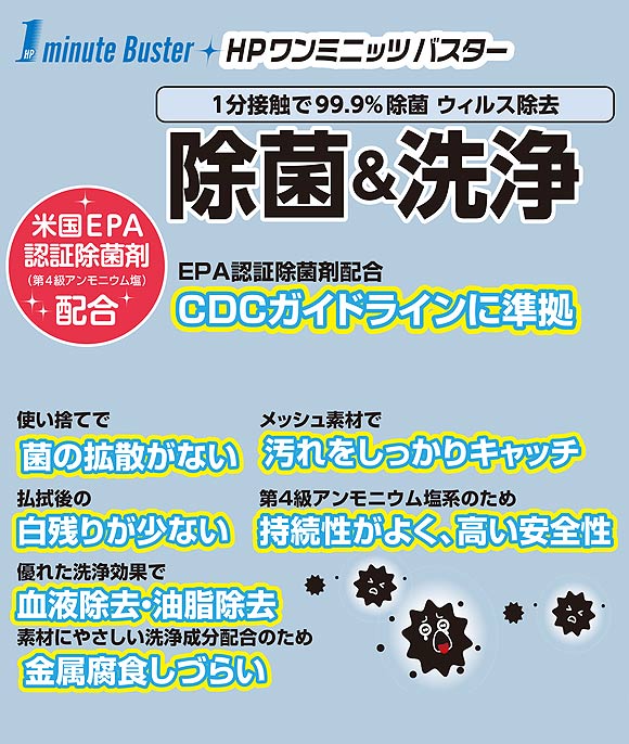 山崎産業  床用ウェットシート [5枚入×20] - HP ワンミニッツ バスターシリーズ 01