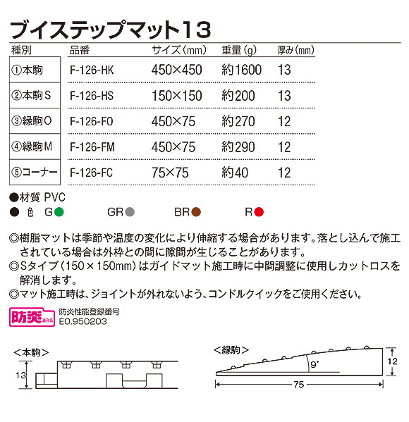 山崎産業 ブイステップマット13 - 落とした土やホコリが表面に残さない風除け室用泥落としマット 05