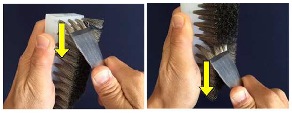 MOERMAN (モアマン) エクセレイター2.0用 ピカQブラシ - ガラス用ポール装着ステンレスワイヤーブラシ02