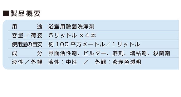 ユーホーニイタカ サニバスクリーナー[5Lx4] - 殺菌剤配合中性洗剤 02