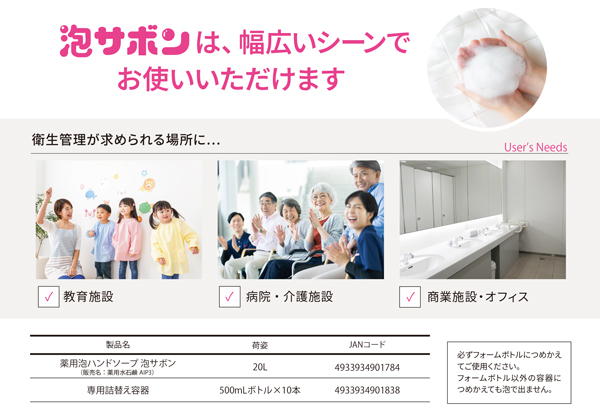 ユシロ  泡サボン専用詰替え容器 [500mL×10]  02