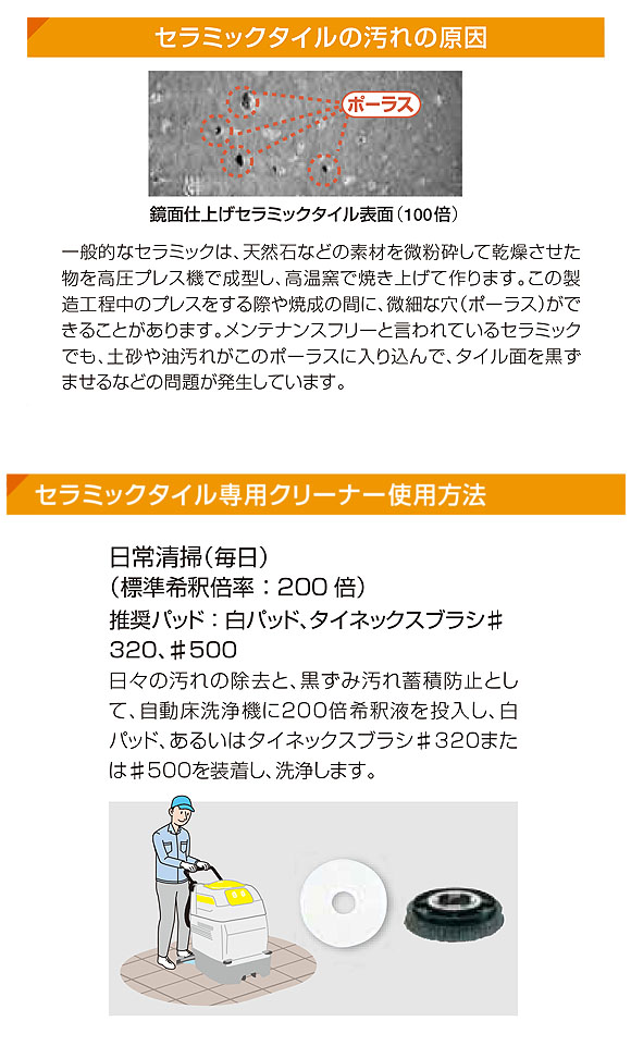 ユシロ セラミックタイル専用クリーナー[14L] - セラミックタイル専用洗浄剤 04