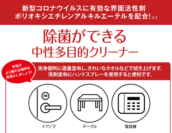 ユシロ 中性多目的クリーナー 4L×4 - 業務用 除菌ができる中性クリーナー 01