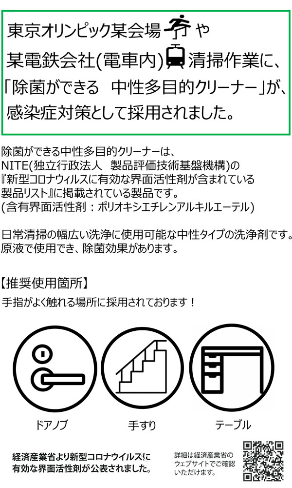 ユシロ 中性多目的クリーナー 4L×4 - 業務用 除菌ができる中性クリーナー 01