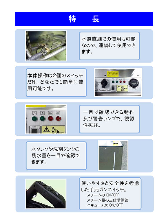 【リース契約可能】蔵王産業 ウルトラスチームバック USV38 - バキューム機構付き スチーム洗浄機【代引不可】03