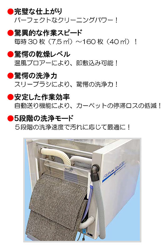 【リース契約可能】蔵王産業 バルチャーオート リセッタＰＲＯ - 化学繊維タイルカーペット洗浄マシン【代引不可】 02