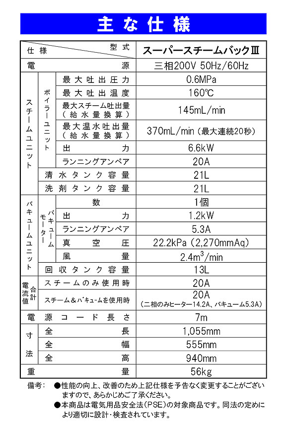 【リース契約可能】蔵王産業 スーパースチームバックIII【代引不可】04