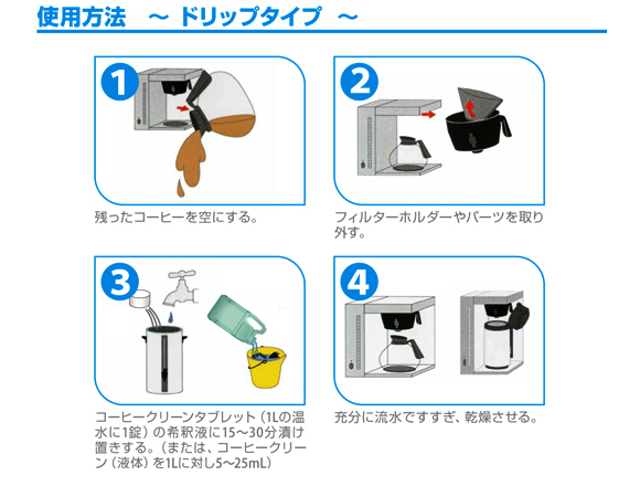 シーバイエス コーヒークリーン タブレット[1.3gx120錠x6]商品詳細03