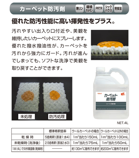 リンレイ RCCカーペット防汚剤商品詳細01