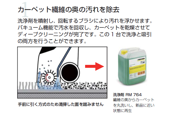 【リース契約可能】ケルヒャー BRC 30/15 C - 業務用手押し式カーペット洗浄機【代引不可】04