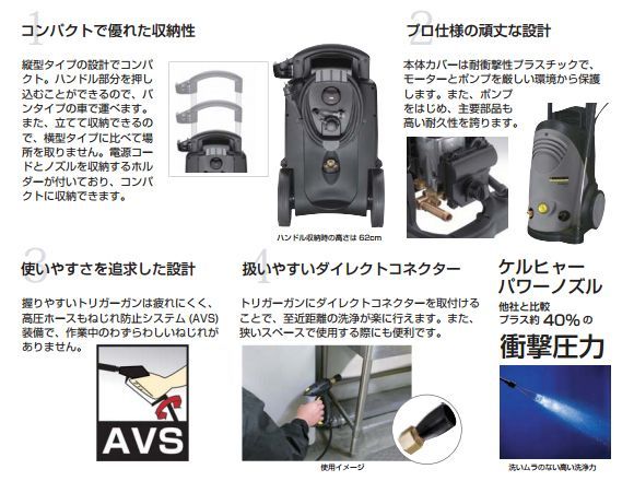 ■年末大掃除キャンペーン特別価格■ケルヒャー HD4/8C - 業務用冷水高圧洗浄機商品詳細04