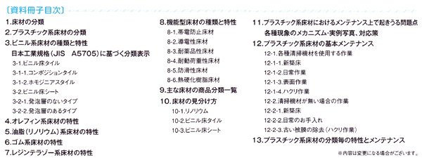 リンレイ 化学系貼り床材サンプルキット03