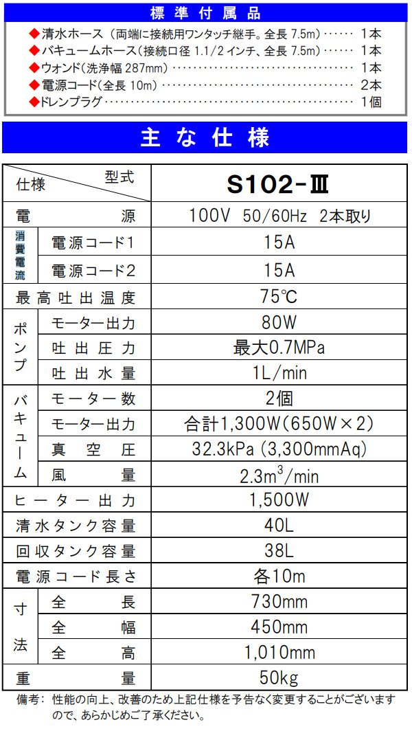 【リース契約可能】蔵王産業 スーパースチームリンサーS102-2【代引不可】03