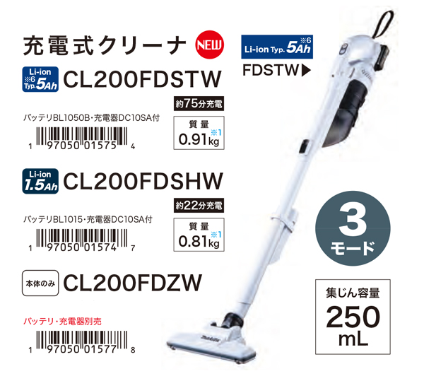 マキタ 充電式クリーナー CL200FD 08