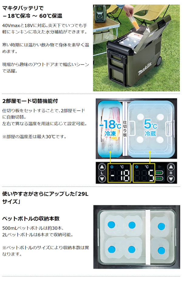 マキタ CW004GZ 充電式保冷温庫 本体のみ 01