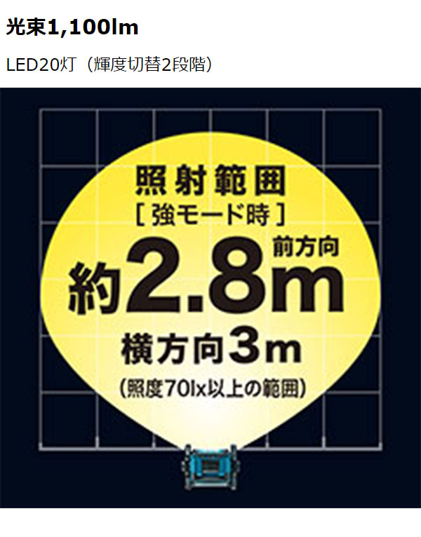 マキタ 充電式スタンドライト ML003G 本体のみ - 40Vmaxモデル、広範囲に明るく照射 05