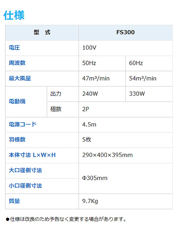 MEIHO ポータブル送風機 FS300 - 上下の角度調節が可能なタイプ01