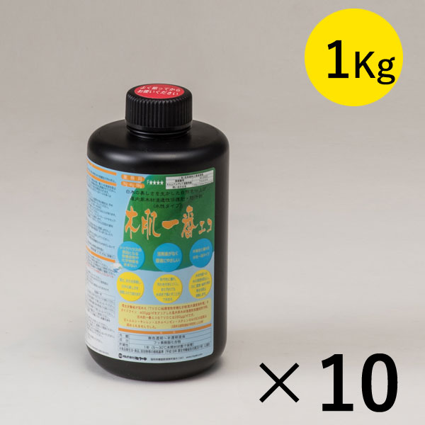 ミヤキ 木肌一番エコ［1kg×10］- 白木用浸透性保護剤・防汚剤（水性タイプ